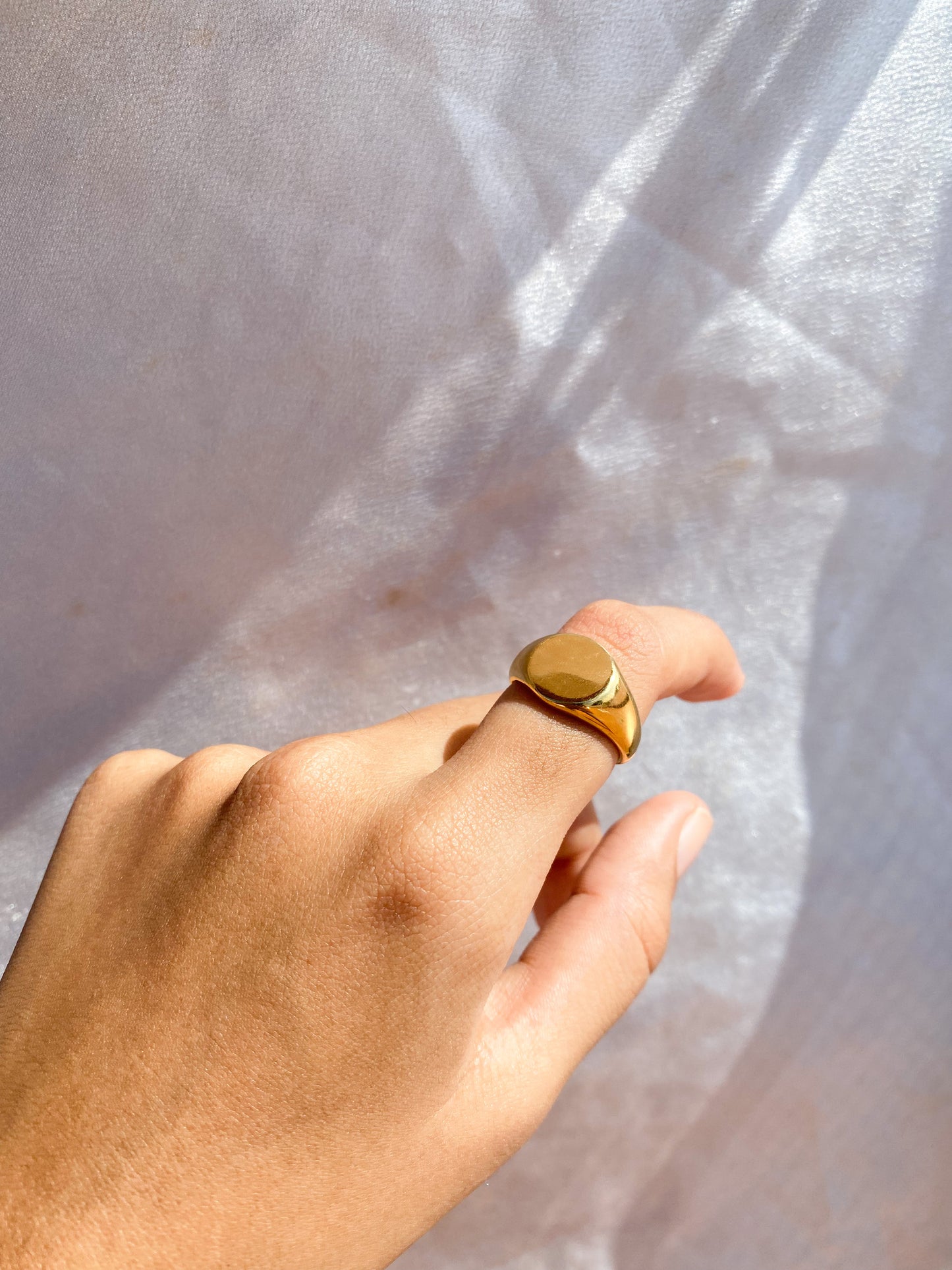 Darina gold signet ring