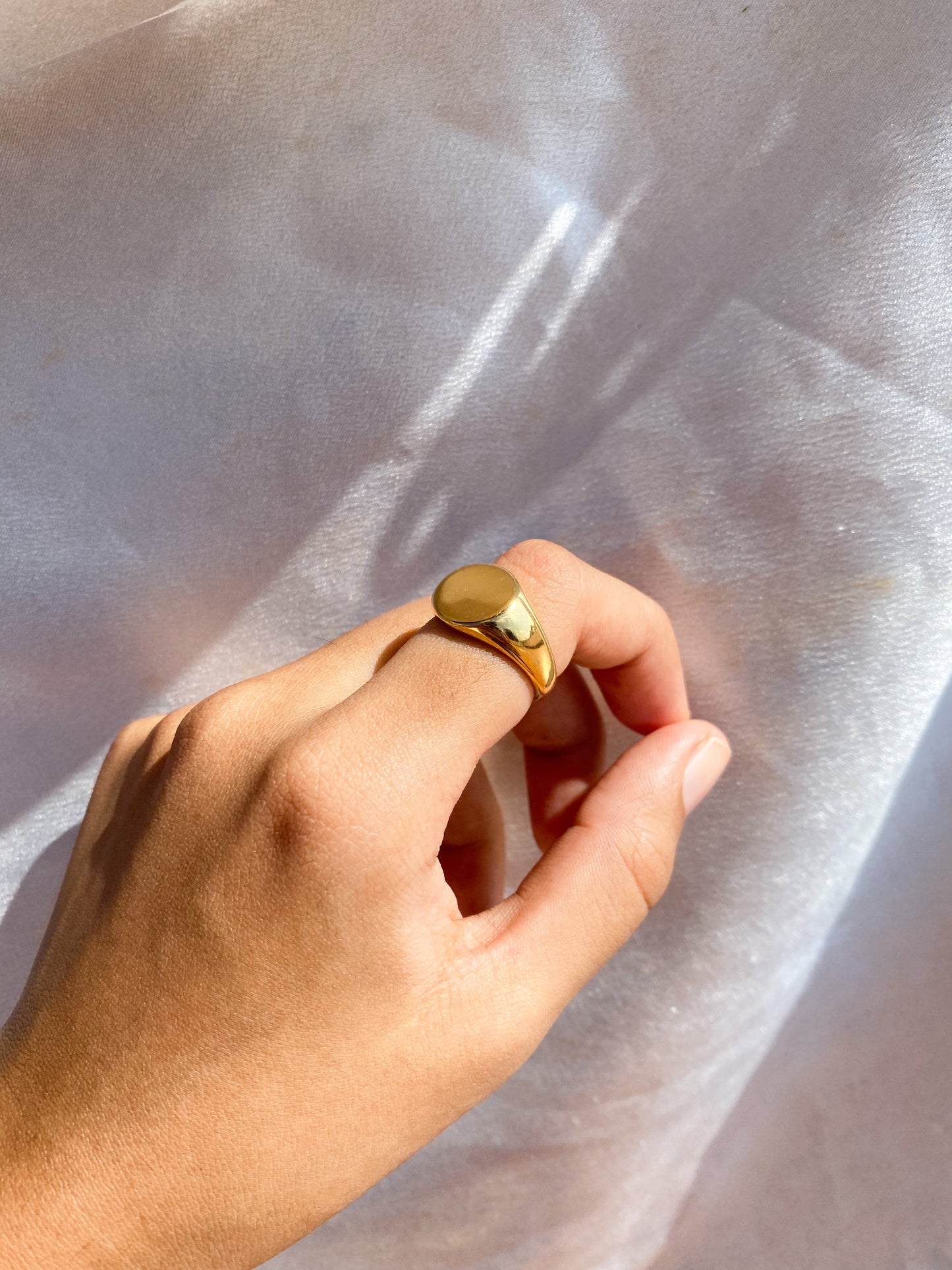 Darina gold signet ring