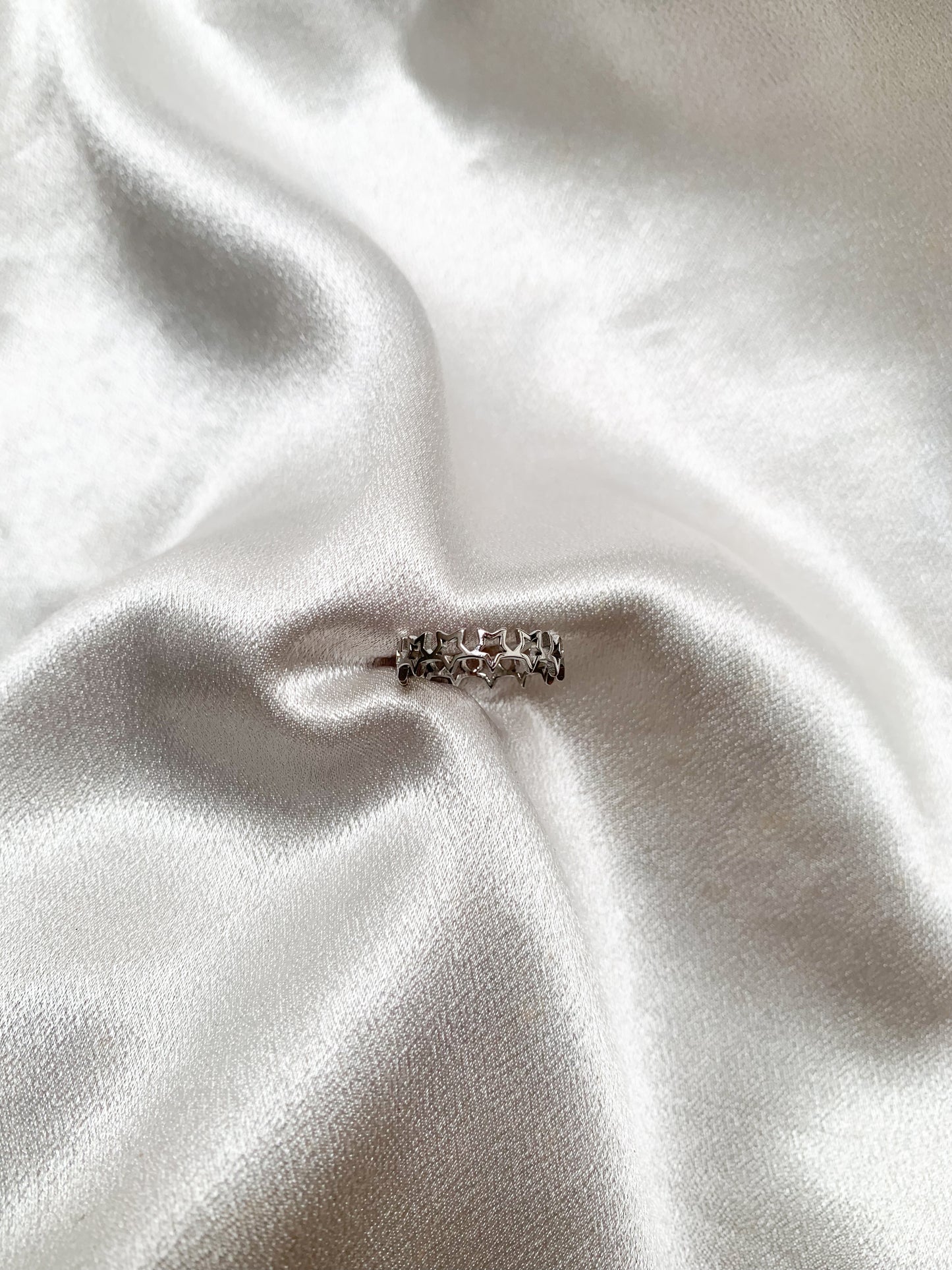 Silver star ring