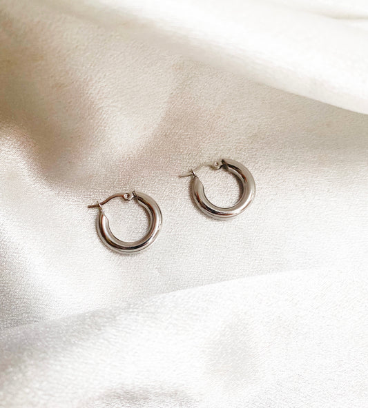 Armani silver hoops