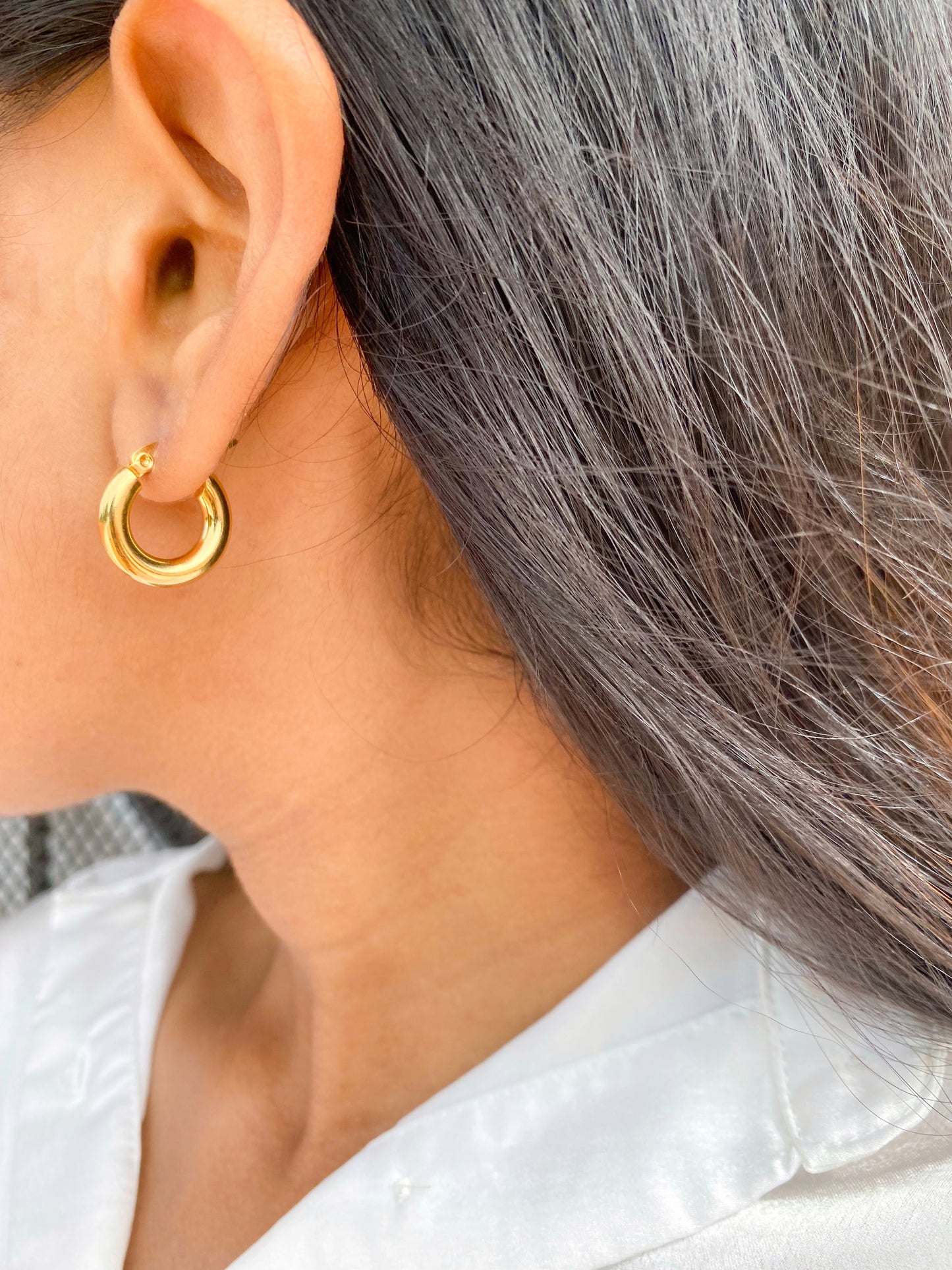 Armani gold hoops