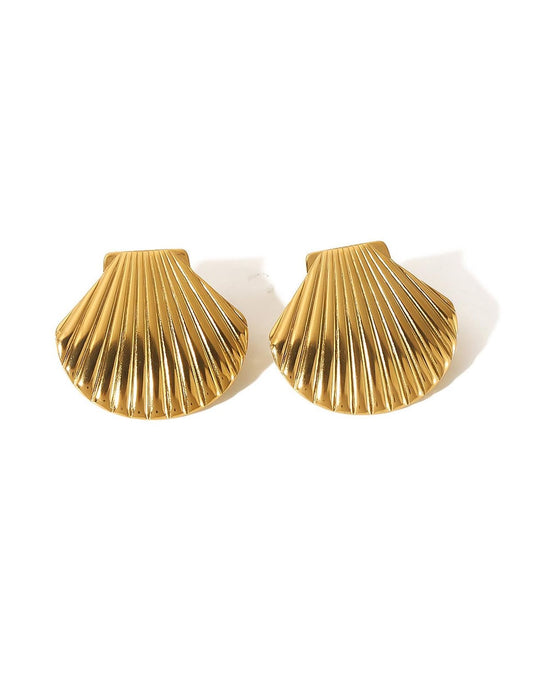Sea shell statement studs