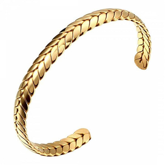 Leaf cuff bangle