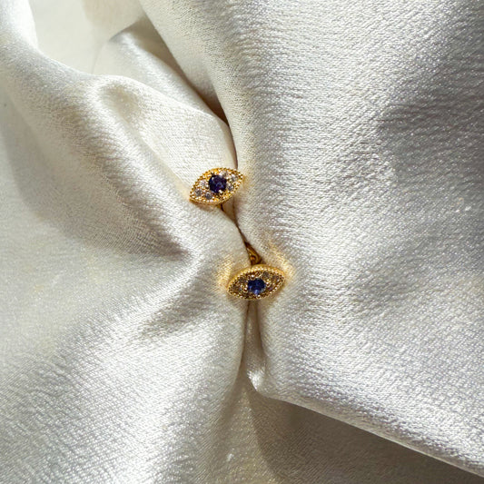 Evil eye zircon studs